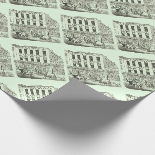 Aurora Illinois Aurora Beacon News 1871 Stone Lith Geschenkpapier (Ecke)