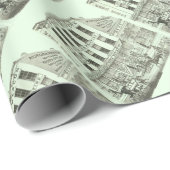 Aurora Illinois Aurora Beacon News 1871 Stone Lith Geschenkpapier (Rolleneckpunkt)