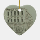 Aurora Illinois Aurora Beacon News 1871 Stone Lith Keramik Ornament (Hinten)