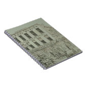 Aurora Illinois Aurora Beacon News 1871 Stone Lith Notizblock (Rechte Seite)