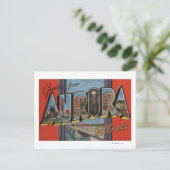 Aurora, Illinois - Große Buchstabenszenen Postkarte (Stehend Vorderseite)