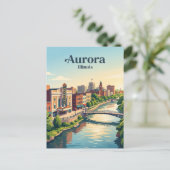 Aurora, Illinois Postkarte (Stehend Vorderseite)