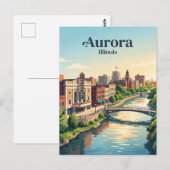 Aurora, Illinois Postkarte (Vorne/Hinten)