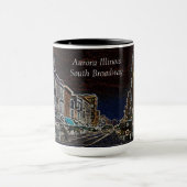 Aurora Illinois South Broadway Neon Art 1920 Tasse (Zentrum)