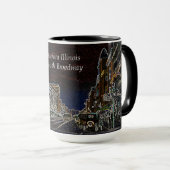 Aurora Illinois South Broadway Neon Art 1920 Tasse (VorderseiteRechts)