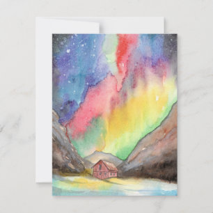 Aurora im Tal Mitteilungskarte