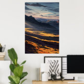 Aurora in den Bergen Poster (Heimbüro)