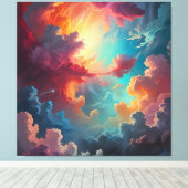 Aurora in den Wolken Leinwanddruck (Insitu (Holzboden))
