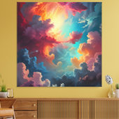 Aurora in den Wolken Leinwanddruck (Insitu (Wohnzimmer))