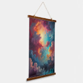 Aurora in den Wolken Wandteppich Mit Holzrahmen (Gewinkelt)