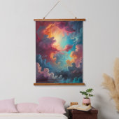 Aurora in den Wolken Wandteppich Mit Holzrahmen (Schlafzimmer)