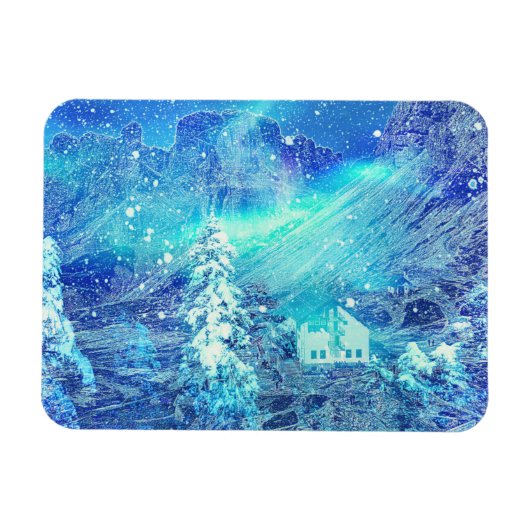 Aurora in Tälern Magnet (Horizontal)