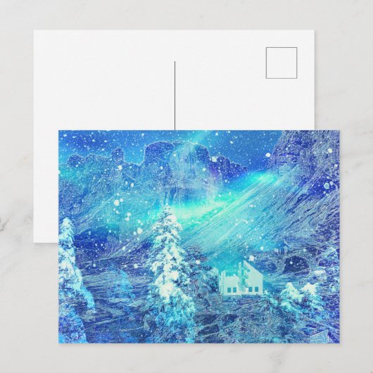 Aurora in Tälern Postkarte (Vorne/Hinten)