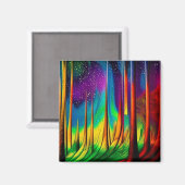 Aurora jenseits des Waldes Magnet (Vorderseite/Rückseite)