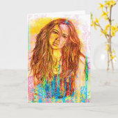 Aurora Karte (Gelbe Blume)