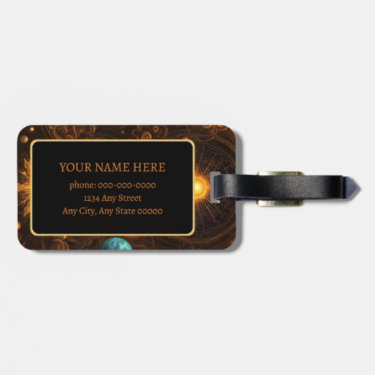 Aurora-Klage Gepäckanhänger (Rückseite horizontal)