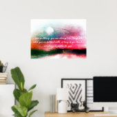 Aurora Landschaft Inspiration Typografie Zitat Poster (Heimbüro)