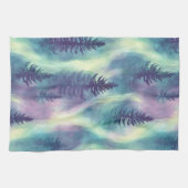 Aurora-Landschaft-Waldmuster Geschirrtuch (Horizontal)