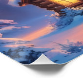 Aurora Letter C Poster | Nordlichter Kunstposter (Ecke)