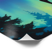 Aurora Letter E Poster | Nordlichter Kunstprint (Ecke)