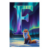Aurora Letter F Poster | Druck der Nordlichter Kun (Vorderseite)