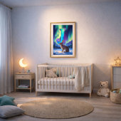 Aurora Letter J Poster | Kunstwerk der Nordlichter