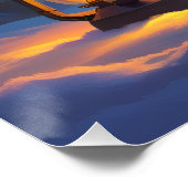 Aurora Letter L Poster | Northern Lights Art (Ecke)