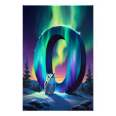 Aurora Letter O Poster | Kunst der Nordlichter (Vorderseite)
