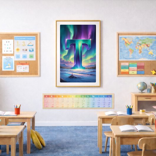 Aurora Letter T Poster | Kunst der Nordlichter