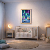 Aurora Letter T Poster | Northern Lights Art