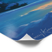 Aurora Letter U Poster | Northern Lights Art (Ecke)