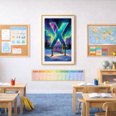 Aurora Letter X Poster | Kunst der Nordlichter