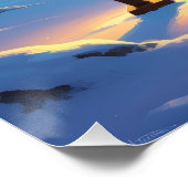 Aurora Letter X Poster | Kunst der Nordlichter (Ecke)