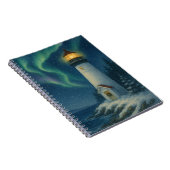 Aurora Lighthouse Weihnachtskarte Notizblock (Rechte Seite)