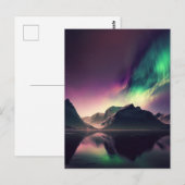 Aurora Lights Night Sky Postkarte (Vorne/Hinten)