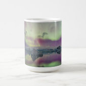 Aurora Lights Reflect Lagoon | Island Kaffeetasse (Mittel)