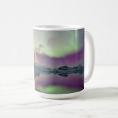 Aurora Lights Reflect Lagoon | Island Kaffeetasse (VorderseiteRechts)
