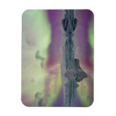 Aurora Lights Reflect Lagoon | Island Magnet (Vertikal)