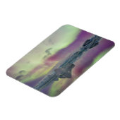 Aurora Lights Reflect Lagoon | Island Magnet (Linke Seite)