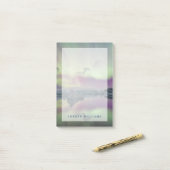 Aurora Lights Reflect Lagoon | Island Post-it Klebezettel (Auf Schreibtisch)