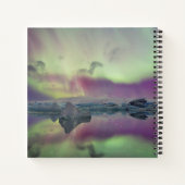 Aurora Lights Reflect Lagoon | Notizblock (Rückseite)