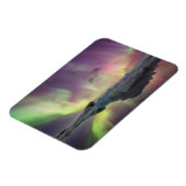 Aurora Lights Reflektion in Lagoon Magnet (Linke Seite)