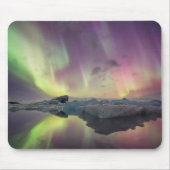 Aurora Lights Reflektion in Lagoon Mousepad (Vorne)