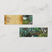AURORA/MAGIC TREE, grün, blau, Pergament Mini Visitenkarte (Vorne/Hinten)