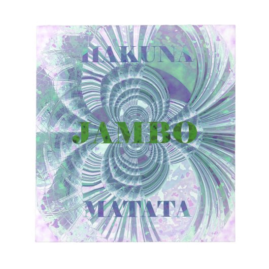 Aurora Matata Kunstdruckerei Notizblock (Vorderseite)