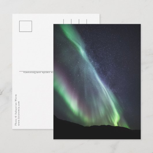 Aurora Milky Way Postkarte (Vorne/Hinten)