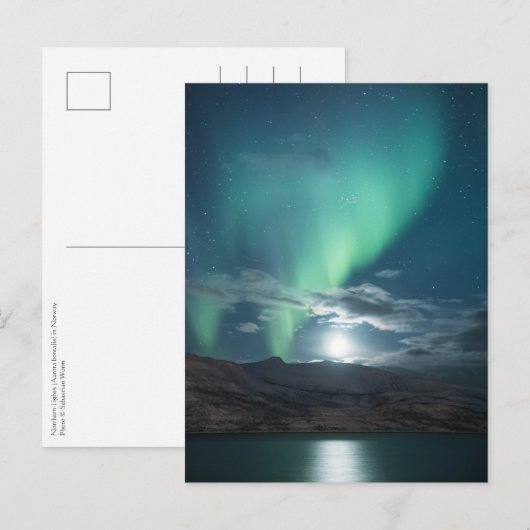Aurora Moonlight Northern Lights Postkarte (Vorne/Hinten)