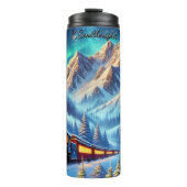 Aurora Mountain Train Arctic Journey Thermosbecher (Vorderseite)