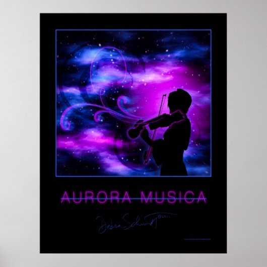 Aurora Musica Violinist Poster (Vorne)