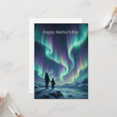 "Aurora — Muttertag Nordlichter" Karte (Vorderseite/Rückseite Beispiel)